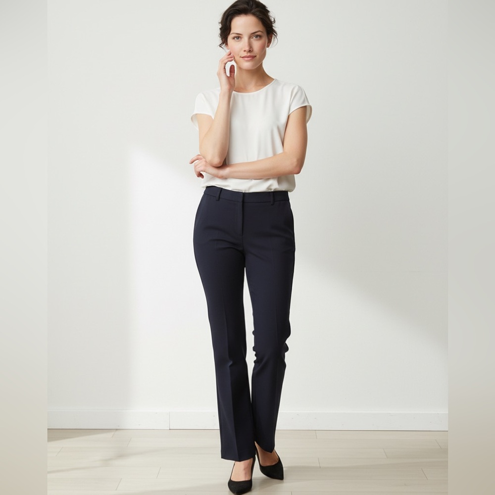 Theory Women's Navy Flare Pants